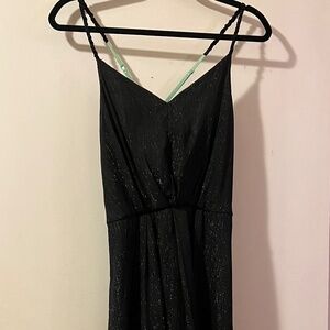 BCBGeneration:  Evening Dress — Black with sparkle & mint green straps - Size M